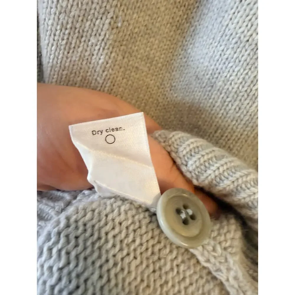 J. Crew Mens Button V-Neck Button Wool Blend Knit Pullover Light Academia XL